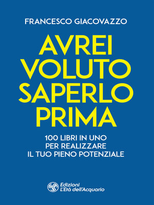 cover image of Avrei voluto saperlo prima
